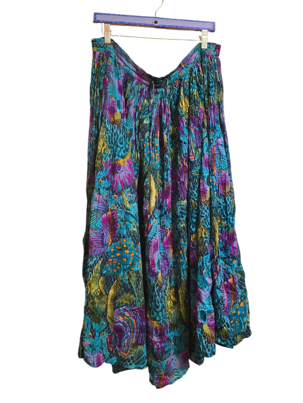 Vintage | 90s Colorful Crinkle Skirt